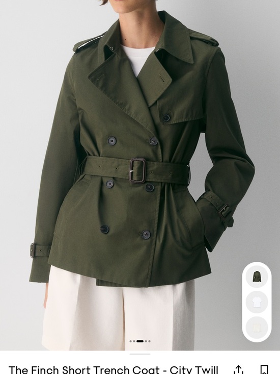 Aritzia Jackets & Blazers - Aritzia Short Trench Coat - Dark Olive